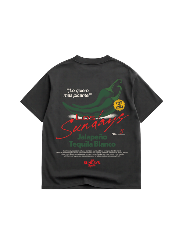 Los Sundays Tequlia The Picante Tee - Vintage Black / White - Broken horn