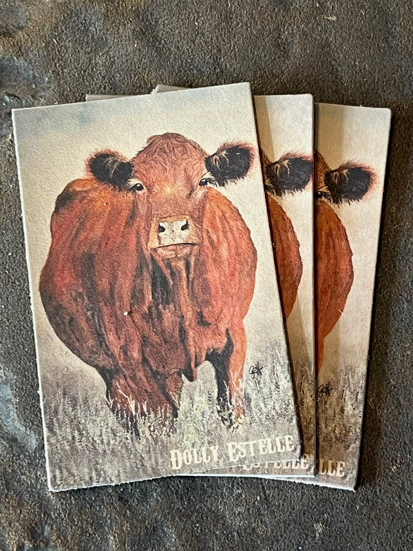 Leather Hat Card - Brandy - Broken horn