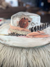Leather Hat Card - Brandy - Broken horn