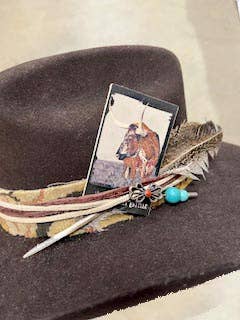 Leather Hat Card - Rojo 2.0 - Broken horn