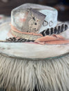 Leather Hat Card - Vanilla Bean - Broken horn