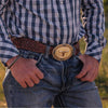 Southwest Edge Buckle With Longhorn