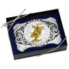 Montana Silversmiths Painted Canyon Buckle With Bull Rider - Broken horn