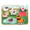 Wooden Barn Animal Puzzle, 6 piece Farm Sounds Learning Toy - Broken horn