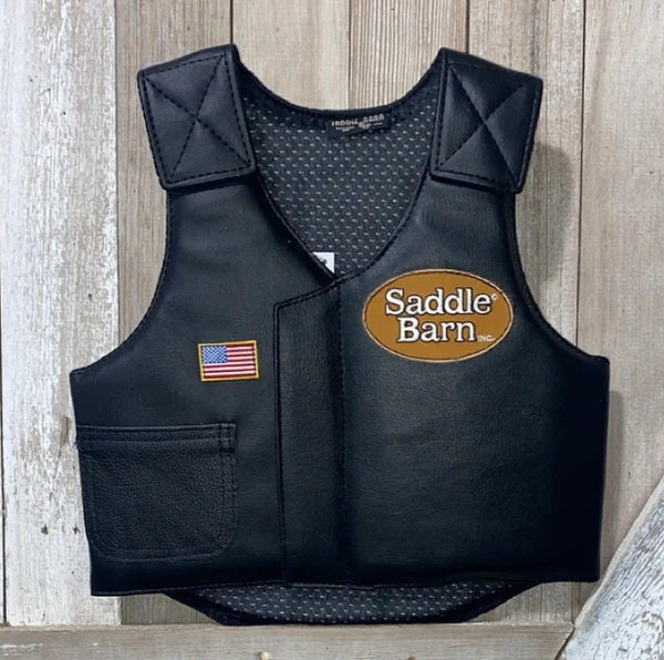 Mutton Bustin Faux Leather Protective Vest - Broken horn