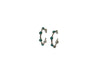 Silver Hoop Earring with Turquoise Accents