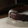 Stetson Caiman Western Tab Belt - Broken horn
