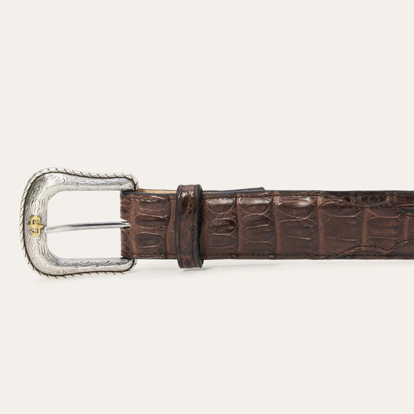 Stetson Caiman Western Tab Belt - Broken horn