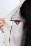 Platini Men's Double Button Western Beige Blazer - Broken horn