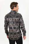 Platini Men Aztec Foiled Shirt - Broken horn