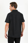 Men's Modern Guayabera Shirt - Black - Broken horn