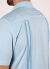 Men's Modern Guayabera Shirt - Light Blue - Broken horn