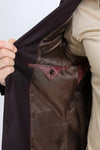 Platini Men's Double Button Western Burgundy Blazer - Broken horn