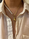 Pearls and Boots Necklace - Broken horn