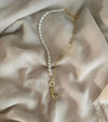 Pearls and Boots Necklace - Broken horn