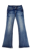 Steer Head Leopard Trims A Little Girl Boot Cut - Broken horn