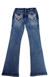 Steer Head Leopard Trims A Little Girl Boot Cut - Broken horn