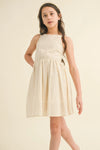 Tween Kids Girls Backless Fit and Flare Sundress - Broken horn