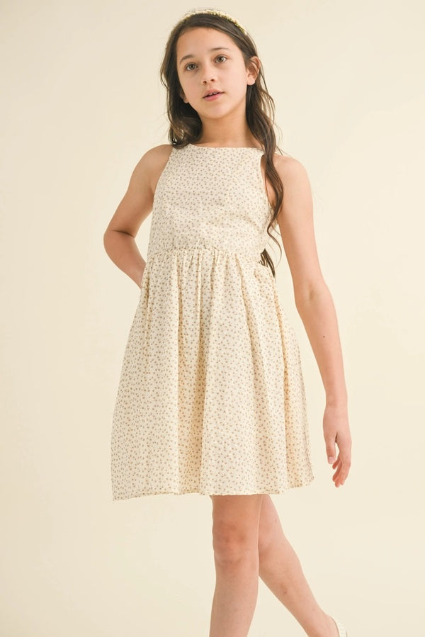 Tween Kids Girls Backless Fit and Flare Sundress - Broken horn