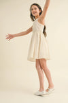 Tween Kids Girls Backless Fit and Flare Sundress - Broken horn