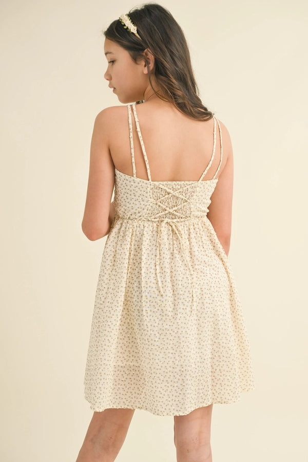 Tween Kids Girls Backless Fit and Flare Sundress - Broken horn