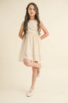 Tween Kids Girls Backless Fit and Flare Sundress - Broken horn
