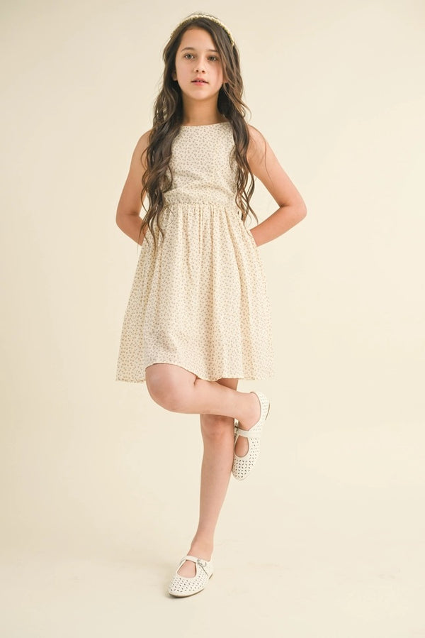 Tween Kids Girls Backless Fit and Flare Sundress - Broken horn