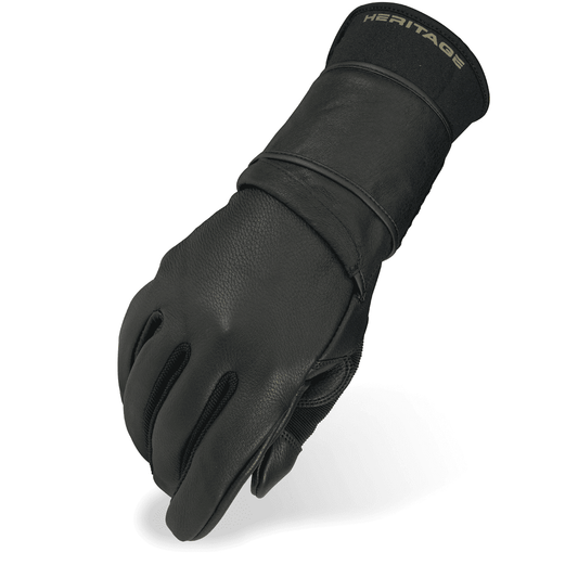 Heritage Pro 8.0 Bull Riding Glove - Black Right Hand
