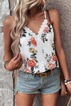 New Lace Patchwork Floral Sleeveless Top - Broken horn