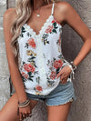New Lace Patchwork Floral Sleeveless Top - Broken horn
