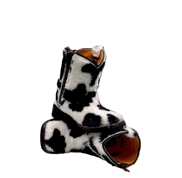 Hooch Baby Cowhide Square Toe Boot - Broken horn