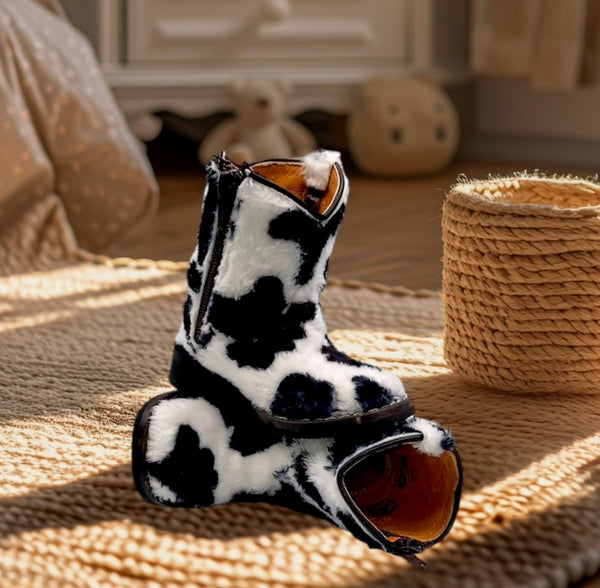 Hooch Baby Cowhide Square Toe Boot - Broken horn