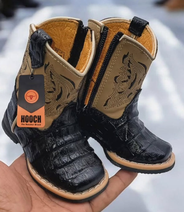 Hooch Caiman Print Boots Infant & Toddler - Broken horn