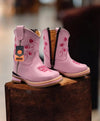 Hooch Pink Square Toe Boot Infant & Toddler - Broken horn