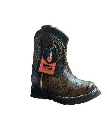Hooch Baby Boot Ostrich Print - Broken horn