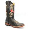 Hooch Women's Square Toe - Roses Boot - Broken horn