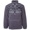 Hooey Mens Sherpa Fleece Pullover Dark Charcoal w/ Grey Serape Pattern - Broken horn