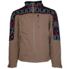 Hooey Youth Softshell Jacket Tan/Aztec - Broken horn