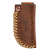 Hooey Canyon Brown Bison Leather Knife Sheath - Broken horn