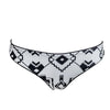Hooey Black Reversable Swimsuit Bottom -Black / Reversed Black & White Aztec Pattern - Broken horn