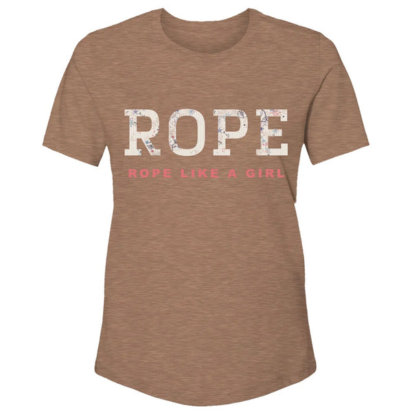 Hooey Youth Rope Rlag Light Brown Crew Neck - Broken horn
