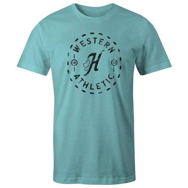 Spur Youth Turquoise T-shirt w/Black Logo - Broken horn