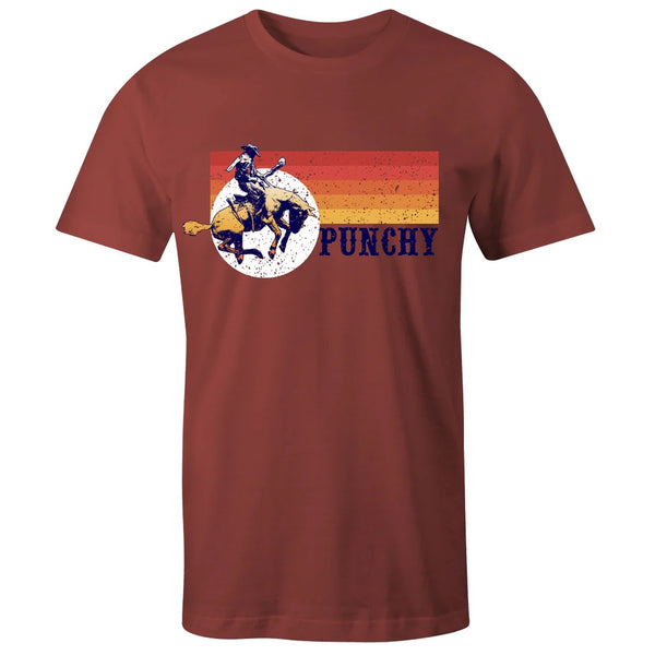 Hooey Punchy Crimson Tee - Broken horn