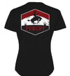 Hooey Ranchero Ladies Black Crew Neck - Broken horn