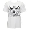 Hooey "Roundup" White w/Black Logo T-shirt - Broken horn