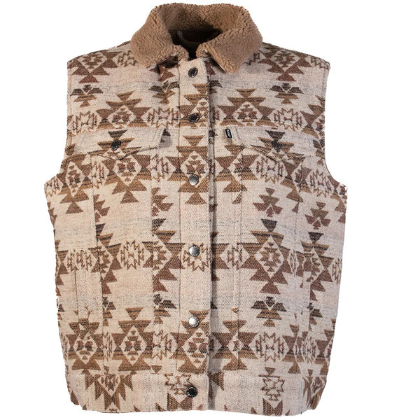 Hooey Youth Girls Sherpa Vest - Broken horn