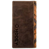 Hooey Montezuma Patchwork Leather Rodeo Wallet - Broken horn