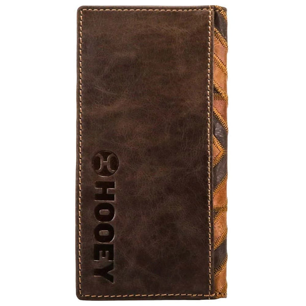 Hooey Montezuma Patchwork Leather Rodeo Wallet - Broken horn