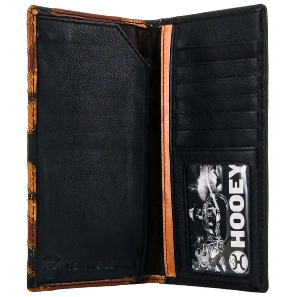 Hooey Montezuma Patchwork Leather Rodeo Wallet - Broken horn