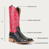 Hyer Jetmore Boot - Black Red - Broken horn